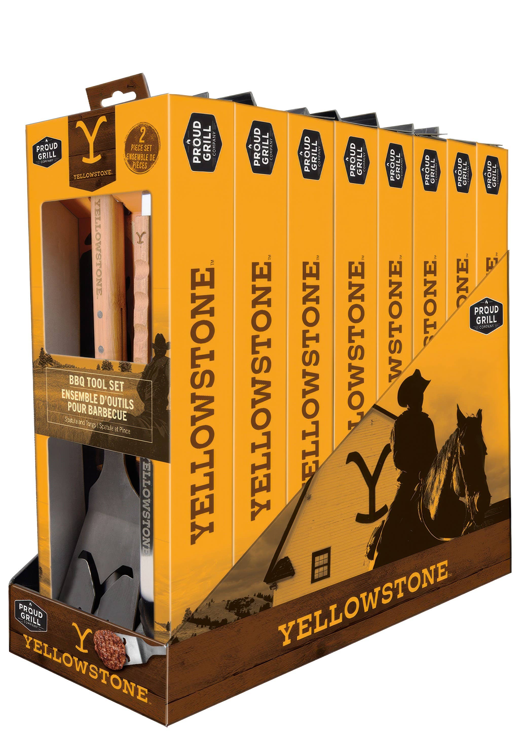 Proud Grill – wholesale Outdoor grill tools – Yellowstone 2pc BBQ Tool Set5