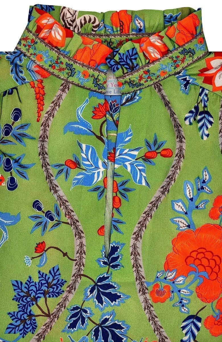 Gretchen Scott LLC - Wholesale Tunic - Women's - Ruffleneck Tunic - Jungle Symphony26