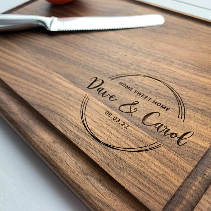 Timeless Wedding Personalized Cutting Board - 064 for wholesale by Headwall Creative