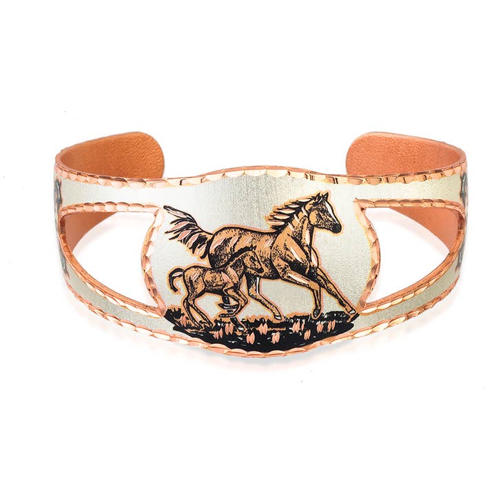 BSR 57 Horse & Foal Bracelets Cut Out Bracelet for wholesale by COPPER ARTS INC.