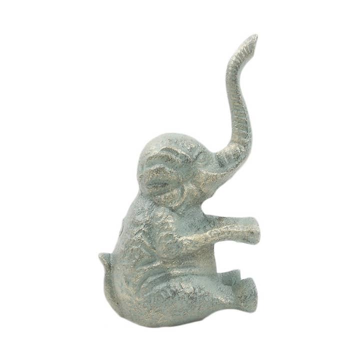 Tope de puerta de metal de elefante de hierro fundido de bronce antiguo 8" para venta al por mayor de Hampton Nautical