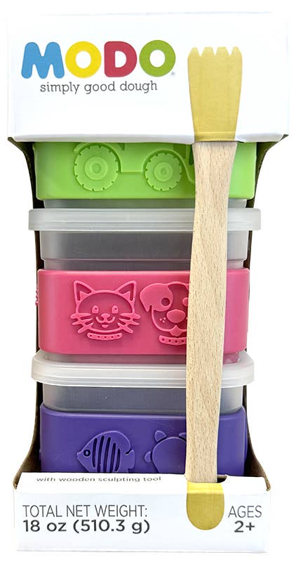 EDC Publishing - Vente Lot de jouets – enfant - MODO : Simplement une bonne pâte (Vert/Rouge/Violet)