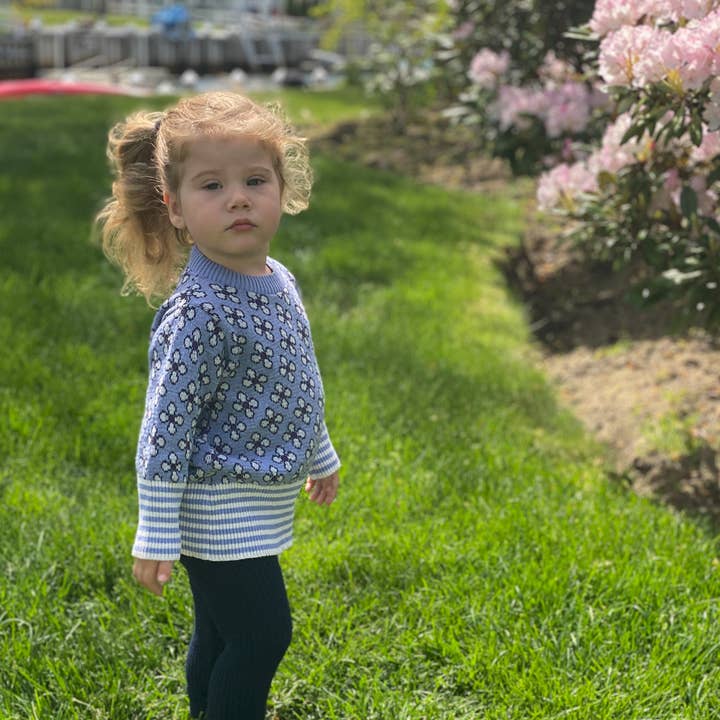 Wallflower Recycled Cotton Baby/Toddler Sweater - Lavender for wholesale by loop collection