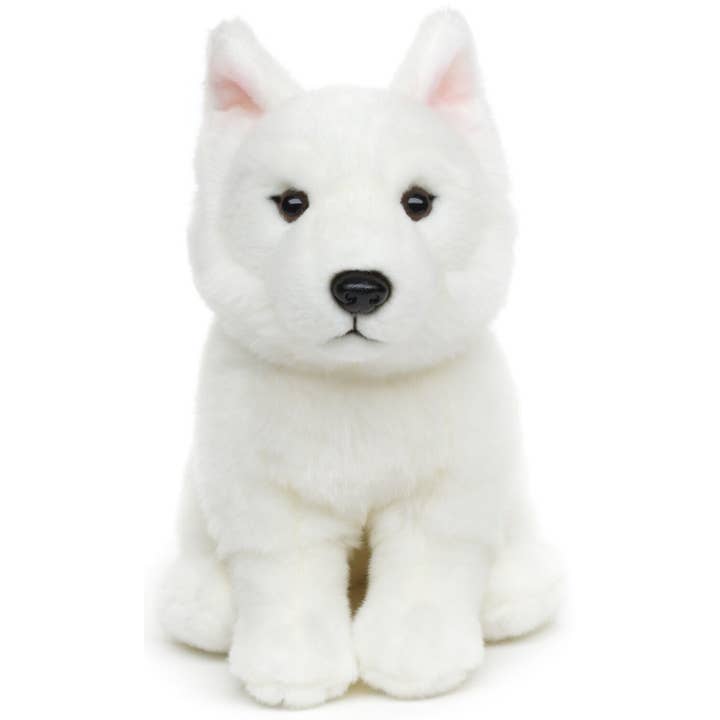 Uni Toys - Wholesale Stuffed/Plush Toy - Kids & Baby - White Swiss Shepherd puppy, without leash - plush toy