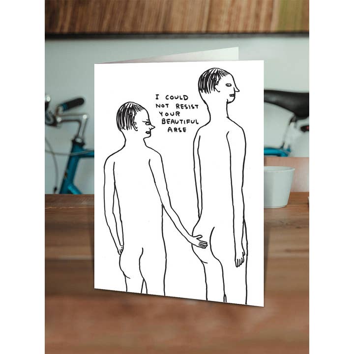 David Shrigley x Brainbox Candy - Wholesale Everyday Greeting Card - Funny Greetings Card By David Shrigley - Beautiful Arse