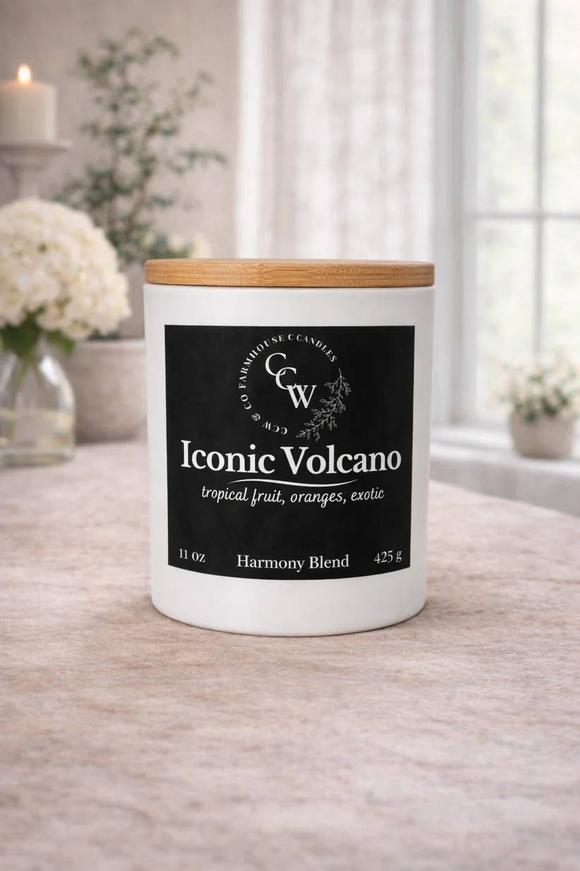 CCW & Co farmhouse candles - Wholesale Jar/Filled Candle - Cottage Jar Candle |11 oz - Iconic Volcano