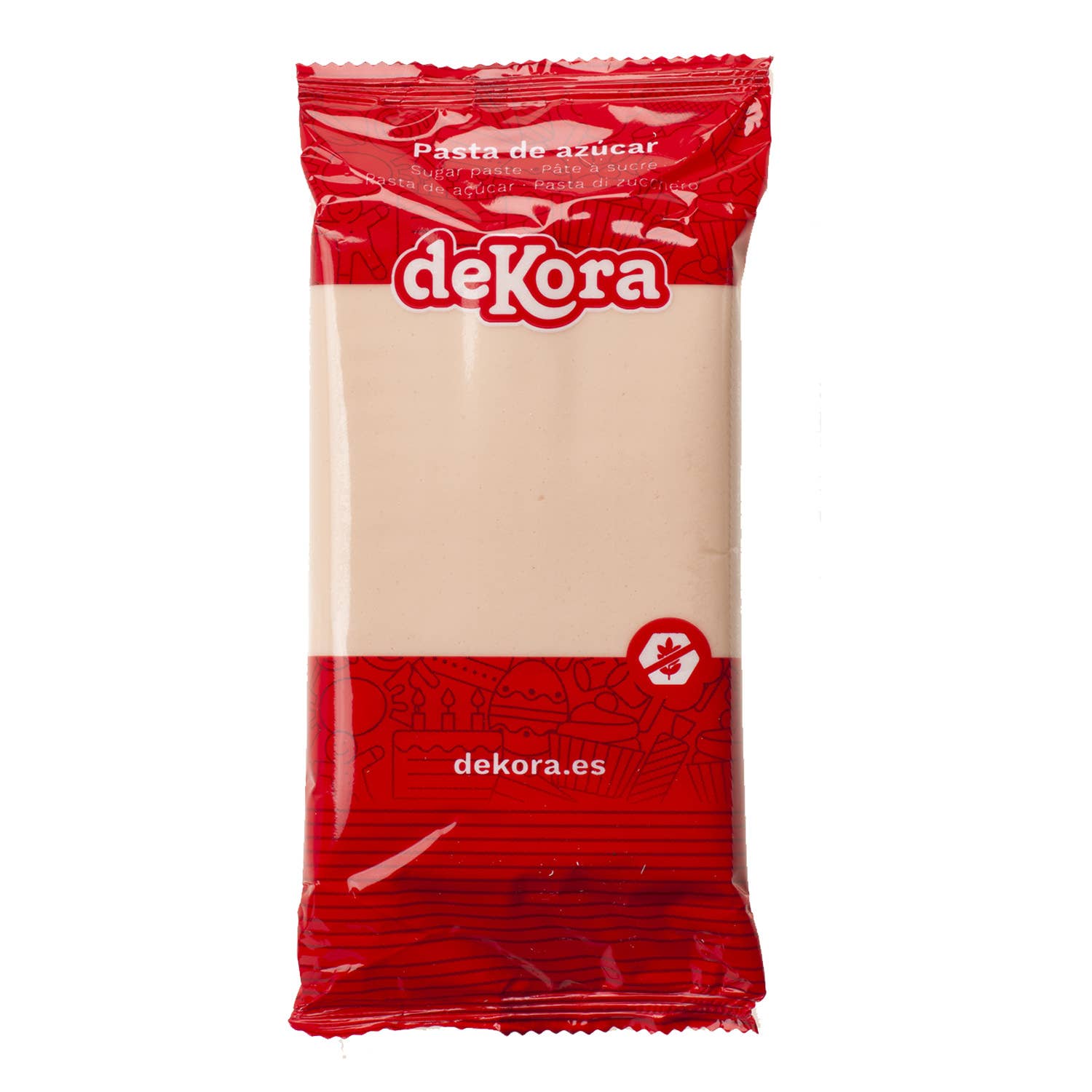 dekora - Vendita all'ingrosso Kit decorazione torte - FONDANT BEIGE 250G SENZA GLUTINE0