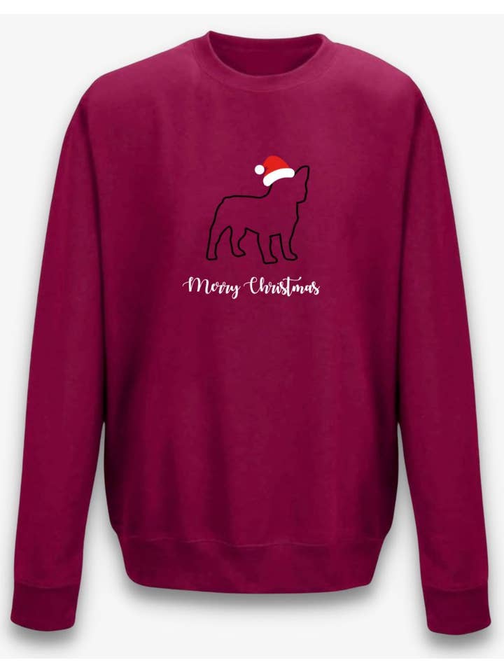 Pooch – Großhandel Sweatshirt mit Grafikdruck – Damen – Weihnachtspullover Französische Bulldogge