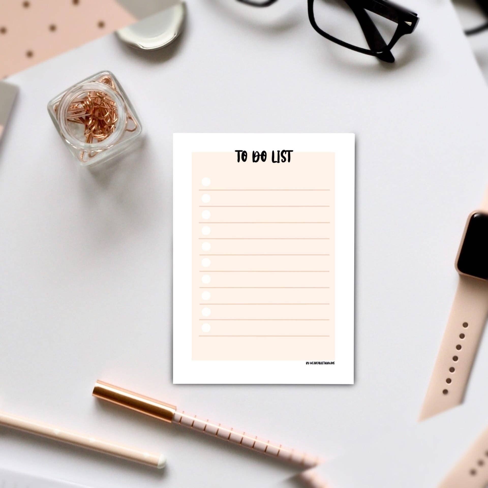 plantyintroverts - Wholesale Notepad - To do list pastel colours - A6 50 sheets, notepad, minimal1