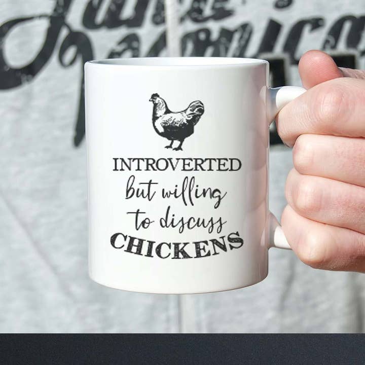 Canary Road - Wholesale Coffee Mug - Introverted Chickens Mug, Chicken Mom Coffee Cup, Farm Decor