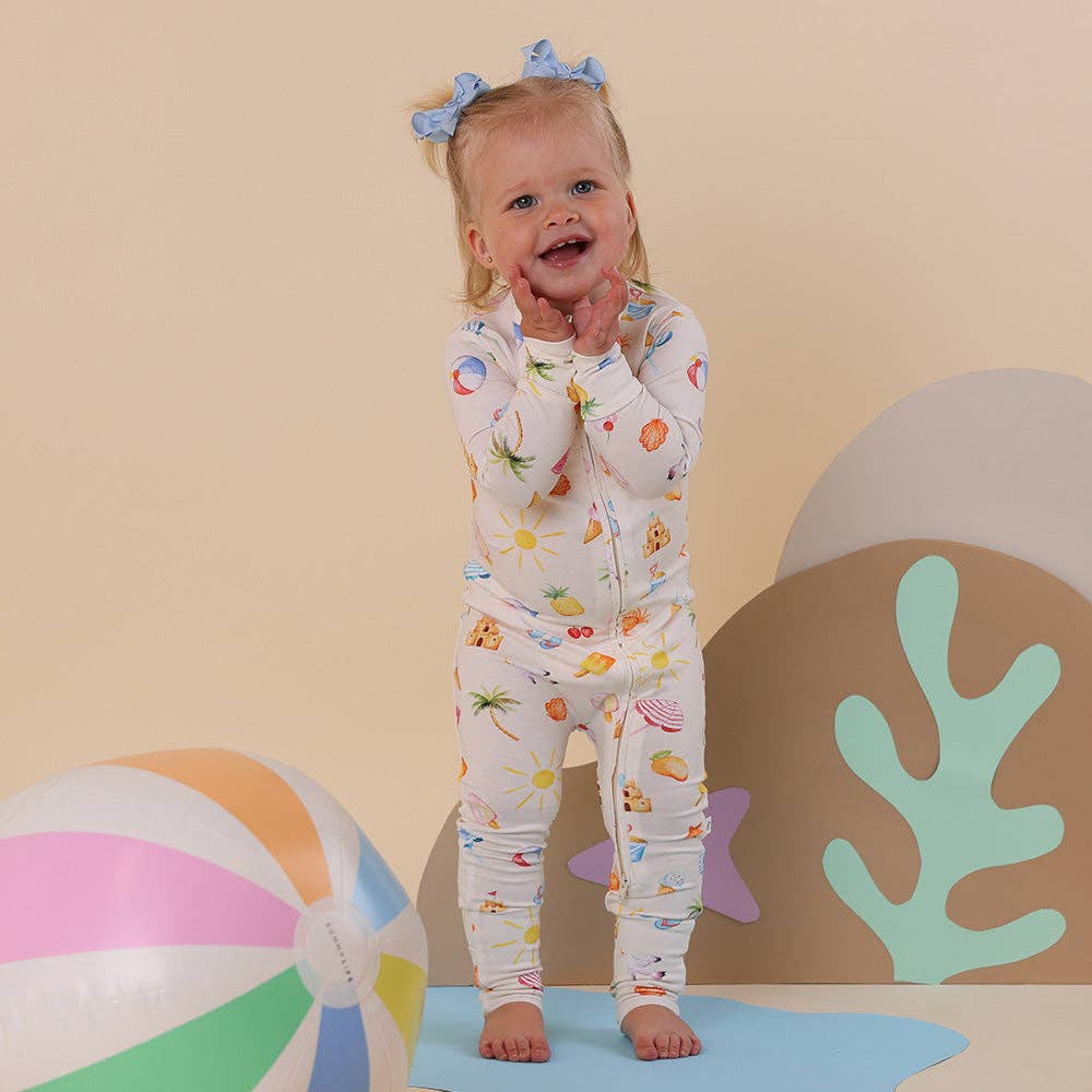 Snuggle Hunny - Wholesale Jumpsuit – Baby - Beach Fun Organic Snugglesuit Convertible Romper7