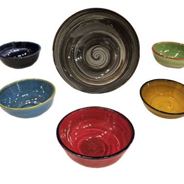 Earth Swirl Solid Skål - 5 cm for engroshandel hos Access by Mediterranean Concepts