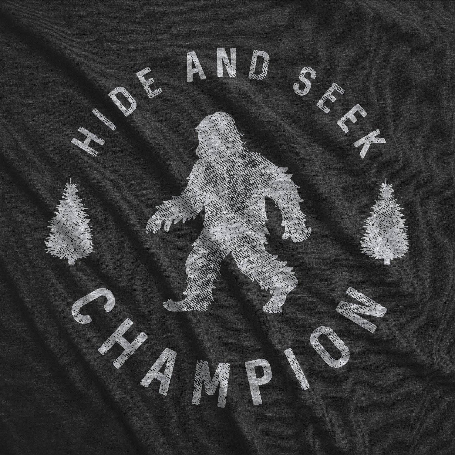Crazy Dog T-Shirts - Wholesale Screen Printed T-Shirt - Men's - Hide And Seek Champion Graphic T-shirt Funny Bigfoot Tee9