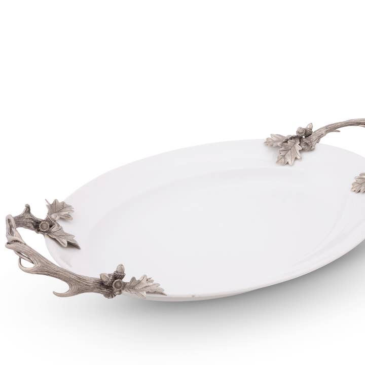 Fallen Antler Stoneware Tray for wholesale by Vagabond House