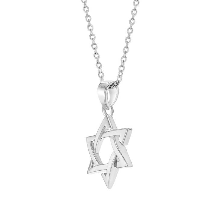 In Season Jewelry - Wholesale Kids Necklace - Kids - Star of David 16mm Children's Necklace - Sterling Silver1