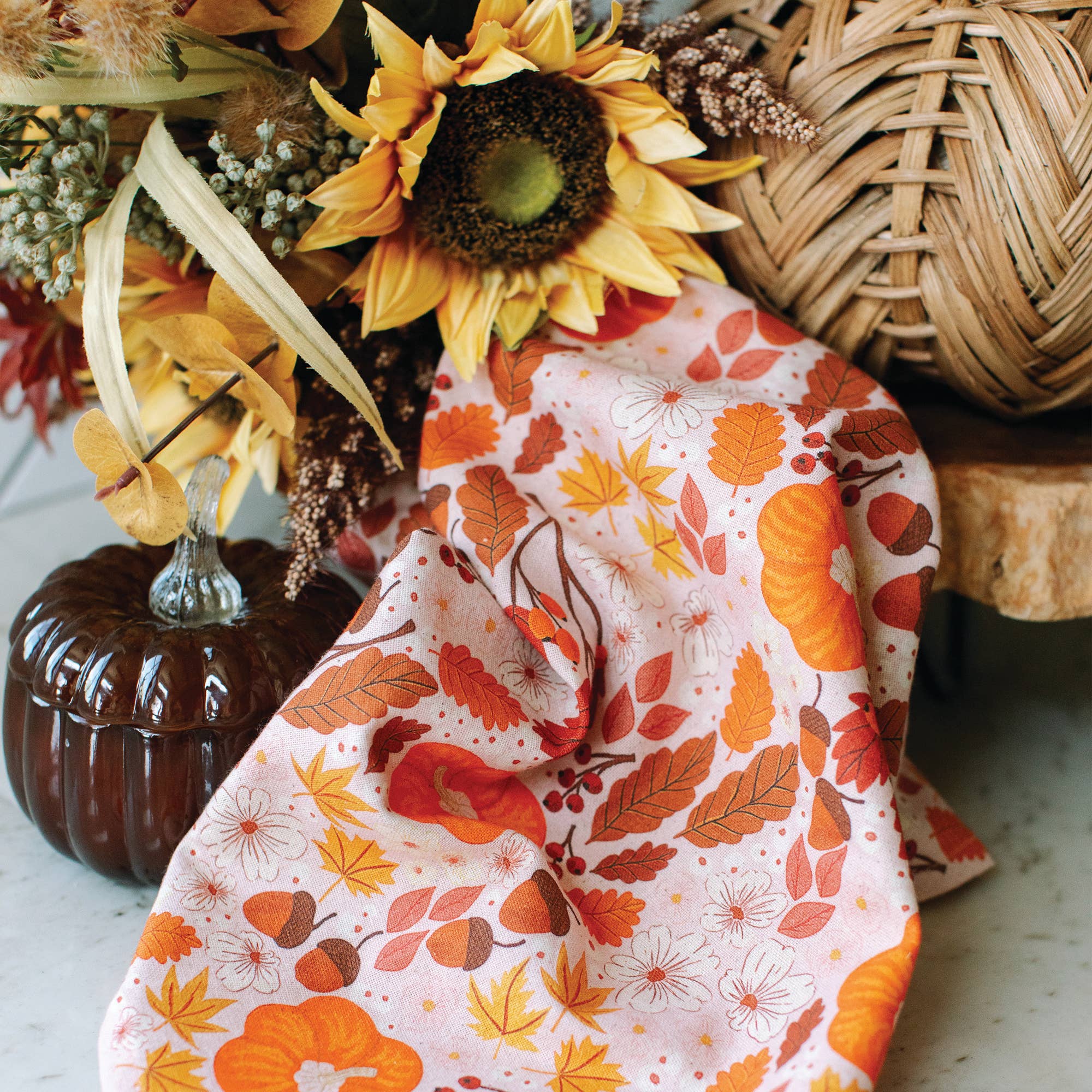 Paper Farm Press - Wholesale Tea Towel - Pumpkin Patch Tea Towel2