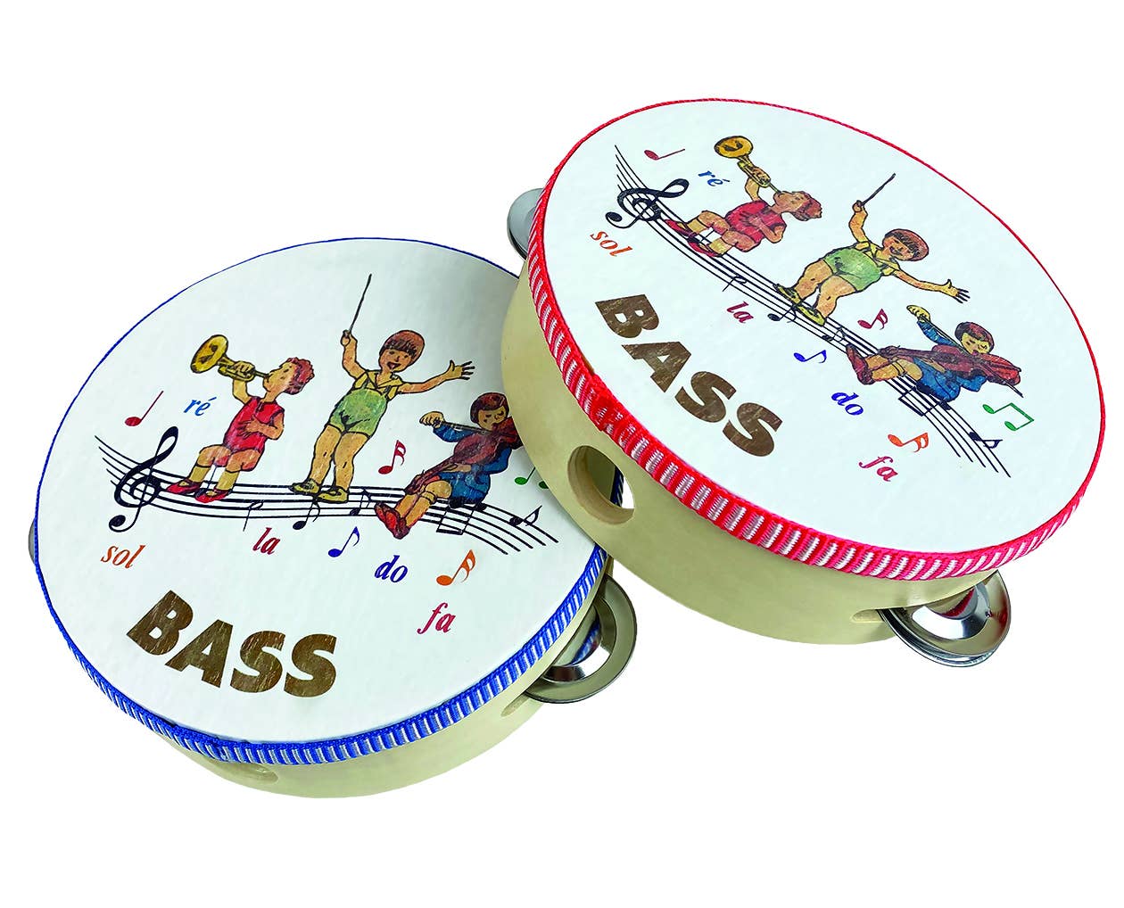 BASS&BASS - Wholesale Musical toy – Kids & baby - Tambourine (Set of 2)