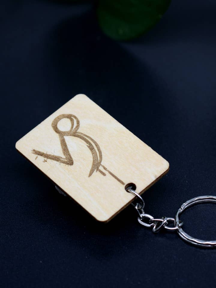 Llavero Capricornio grabado en madera para venta al por mayor de Three Witches Tea Shop