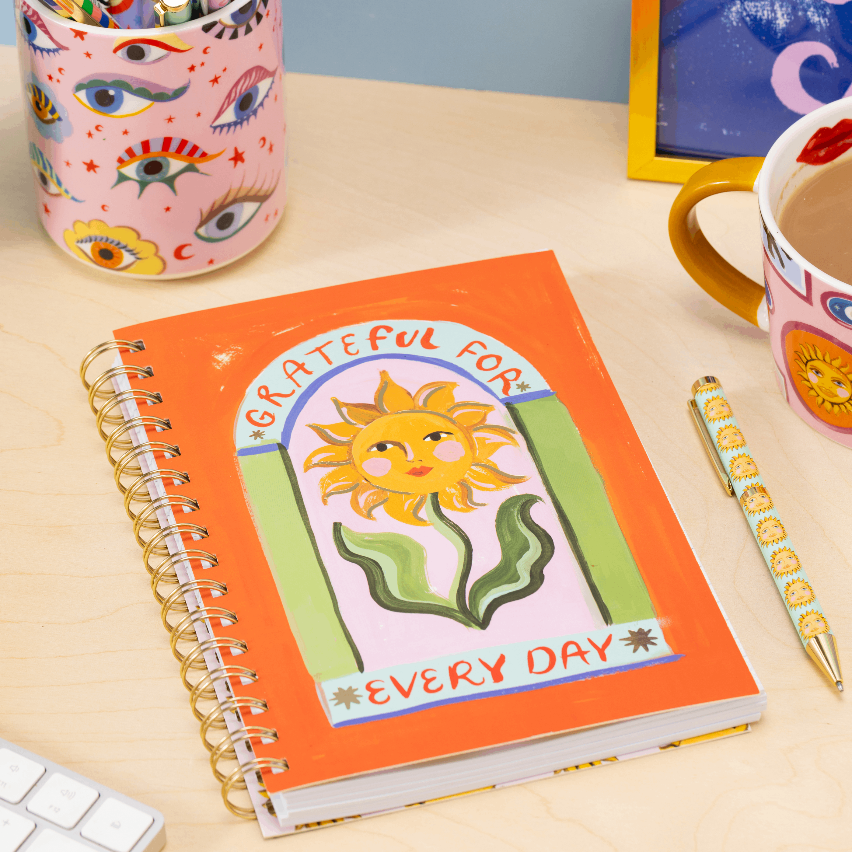 Eleanor Bowmer - Wholesale Notebook - Grateful For Every Day Sunflower Notebook4