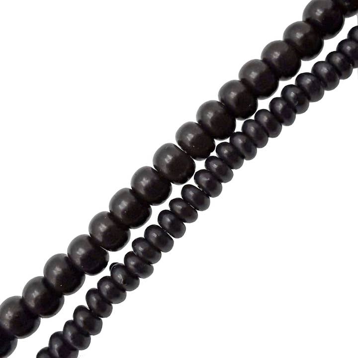 Black Howlite Turquoise Smooth Rondelle Beads Size 2x4mm 4x6mm 15.5" Strand for wholesale by CRCBEADS