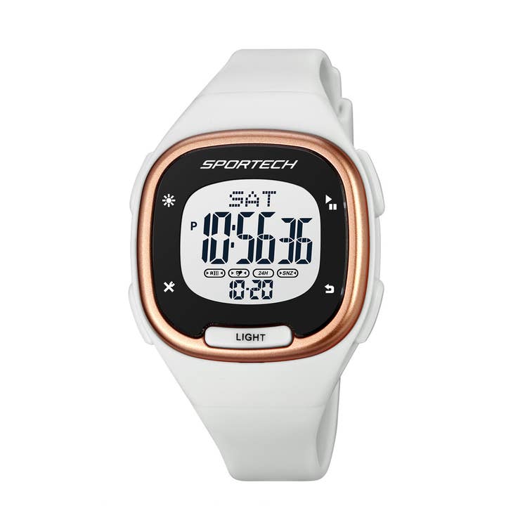 White Sportech Digital Sports Watch Unisex | SP161 for wholesale on Faire