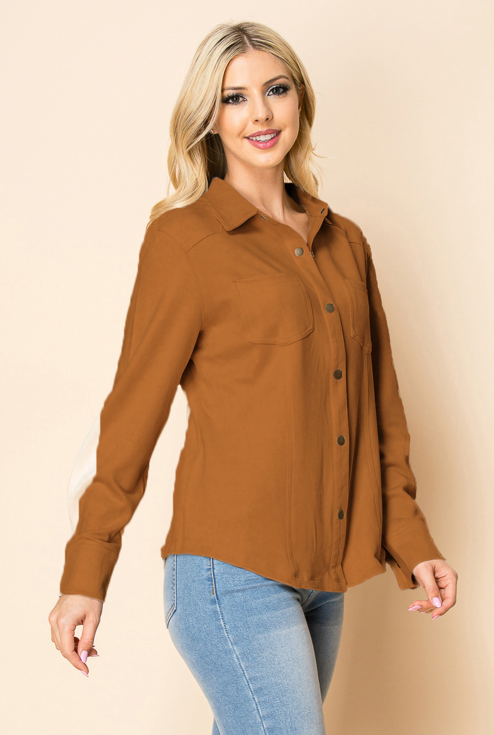 W.A.Y. --Wonderful And Young - Vendita all'ingrosso Camicia - Donna - Camicia a pressione in pelle scamosciata W.A.Y 9