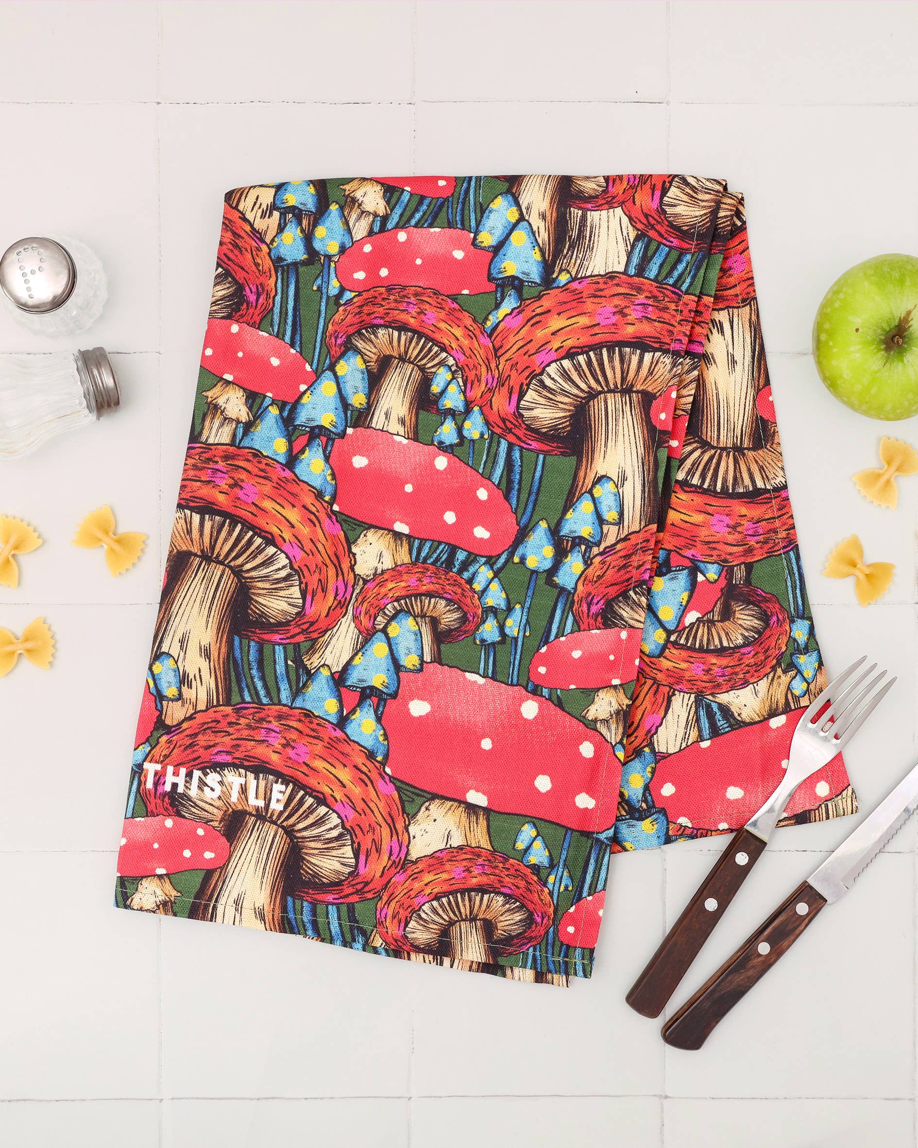 Fawn & Thistle Ltd (US Duties Paid) - Wholesale Tea Towel - Mushroom Tea Towel | 100% Cotton Dish Towel | Funghi2