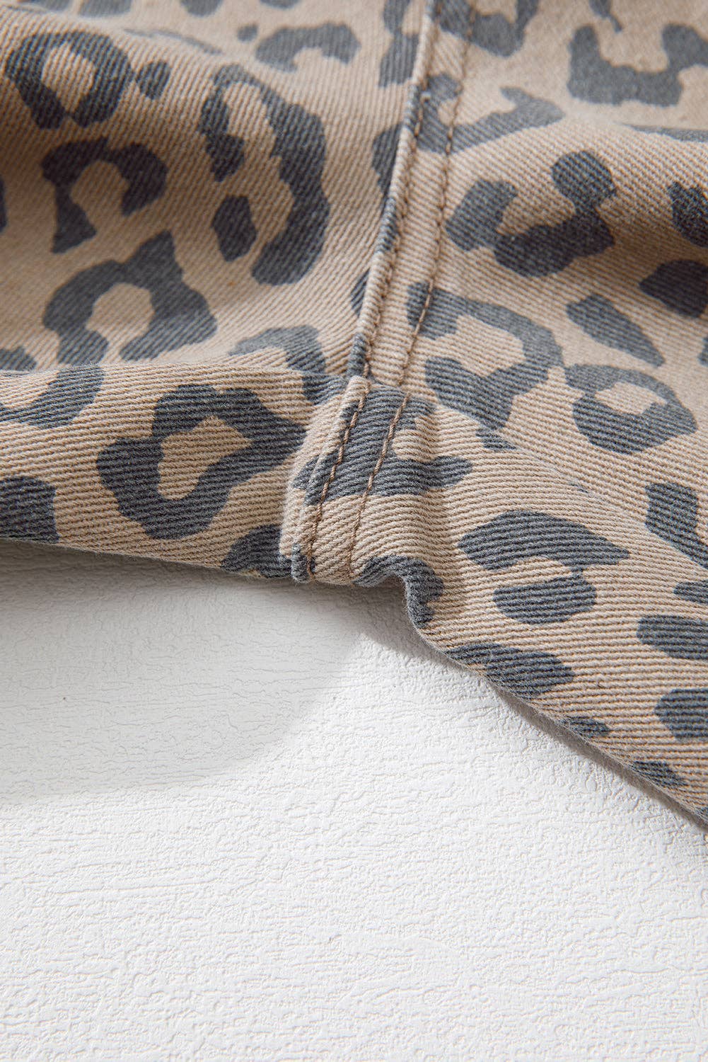 Lovesoft - Wholesale Jeans - Women's - Khaki Leopard Printed Drawstring Waist Pocketed Wide Leg Jeans7