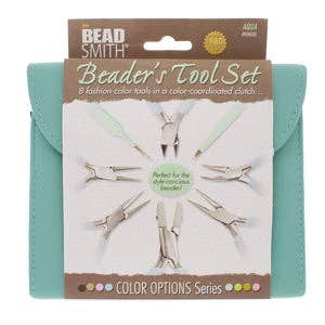 Beader's Tool Plier Set Clutch-Aqua The BeadSmith for wholesale by Plazko