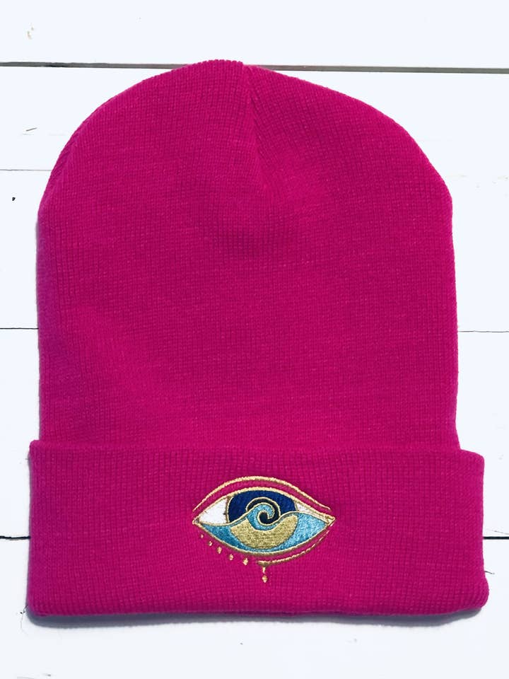 Gorro de puño rosa neón para venta al por mayor de SEA NO EVIL