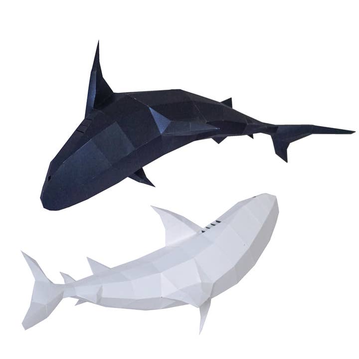 PAPERCRAFT WORLD - Wholesale Wall Accent - Tiger Sharks 3D PaperCraft Wall Art Origami Model