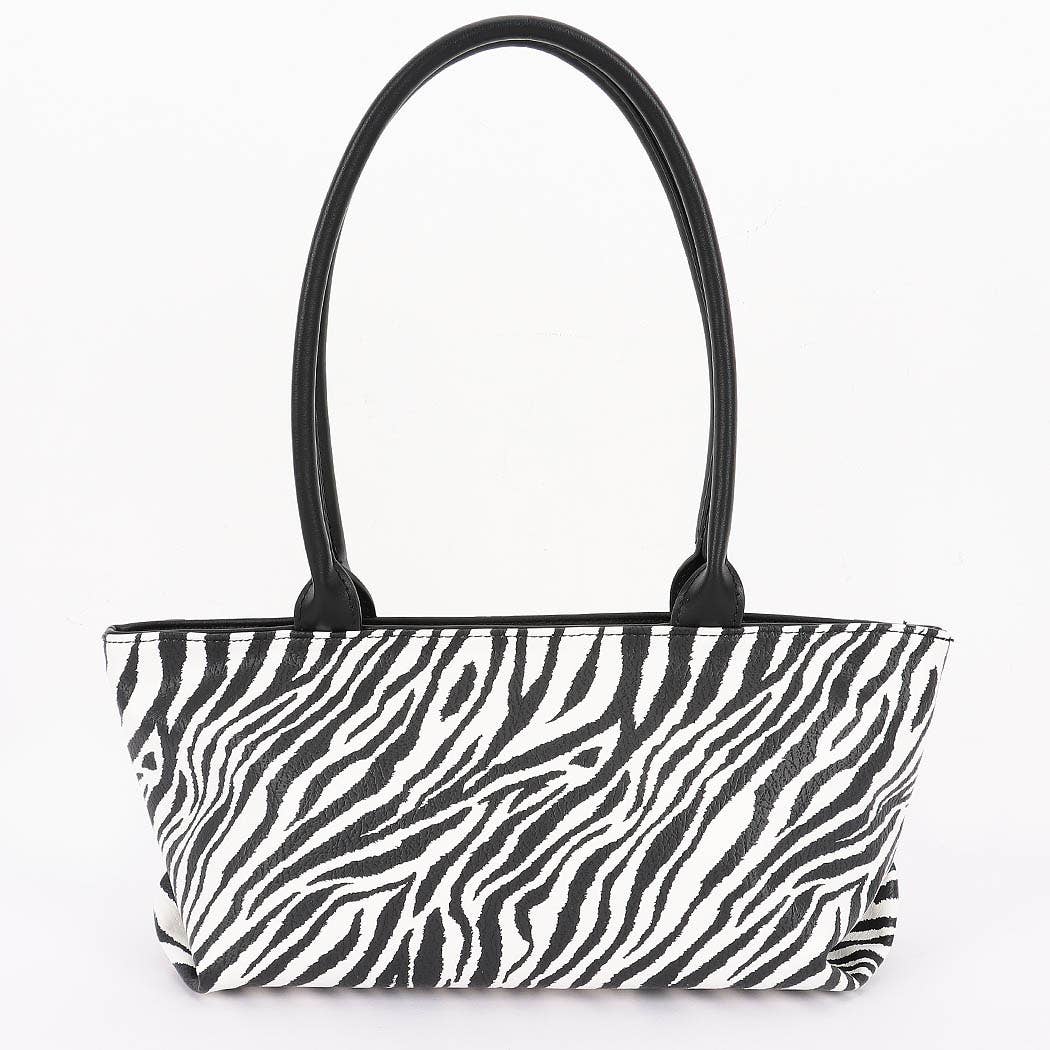 ZEB Zebra Print Faux Leather Shoulder Bag for wholesale on Faire2