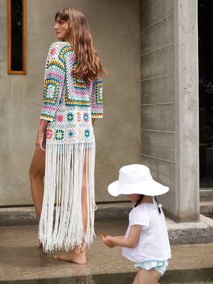 Esme Crochet Duster for wholesale by Self Contrast