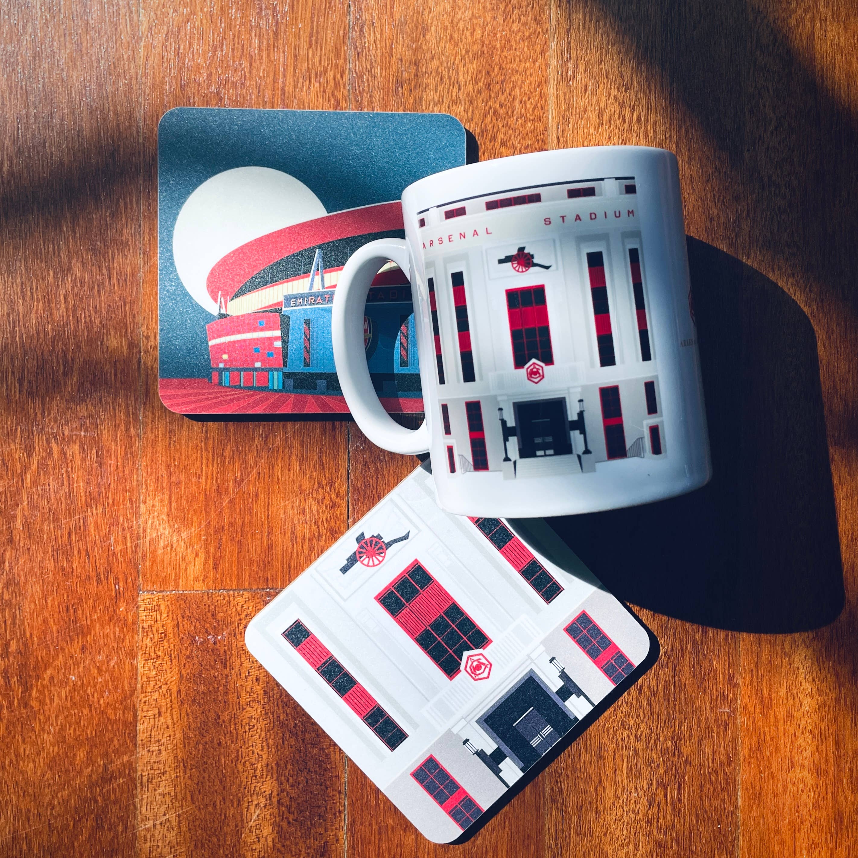 EYE FOR LONDON PRINTS – wholesale Coasters – Arsenal FC Stadium Coasters, Highbury & Emirates5