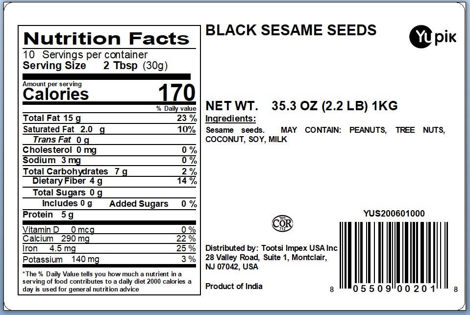 Yupik - Wholesale Seeds/Kernels - Yupik Raw Black Sesame Seeds, Gluten-Free, Kosher, Vegan2
