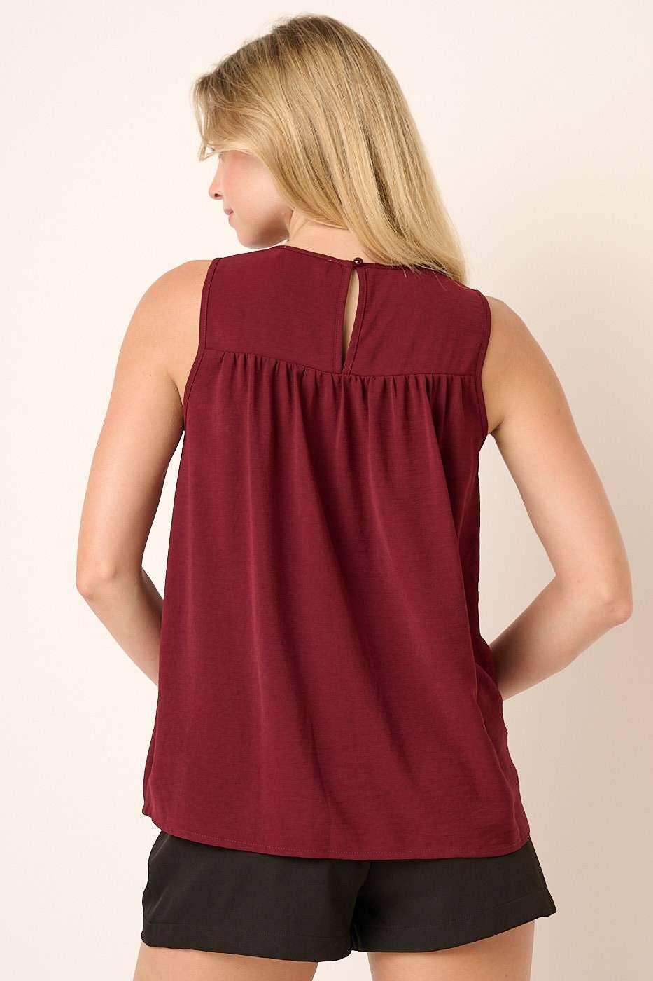 mittoshop – wholesale Blouse – Women’s – AIRFLOW SMOCKED YOKE SLEEVELESS BLOUSE32