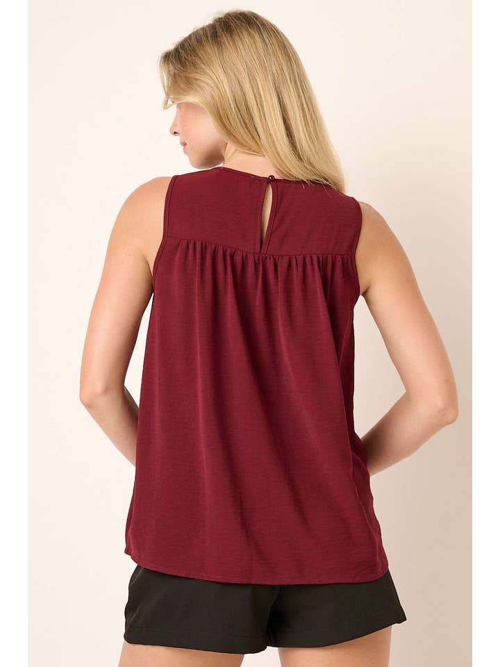 mittoshop - Wholesale Blouse - Women's - AIRFLOW SMOCKED YOKE SLEEVELESS BLOUSE32