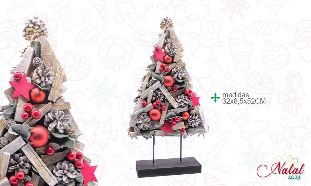 Esoterica Arte - Wholesale Christmas Decoration - Christmas tree Madeira 32x8, 5x52 (2 pcs)0
