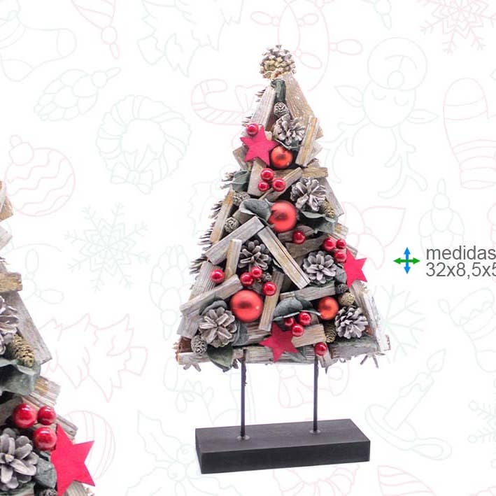 Esoterica Arte - Wholesale Christmas Decoration - Christmas tree Madeira 32x8, 5x52 (2 pcs)