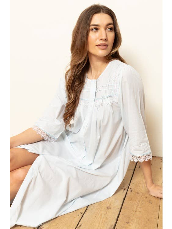 Cottonreal - Wholesale Nightgown - Women's - Cassia Victorian Cotton Lawn Housecoat Nightdress