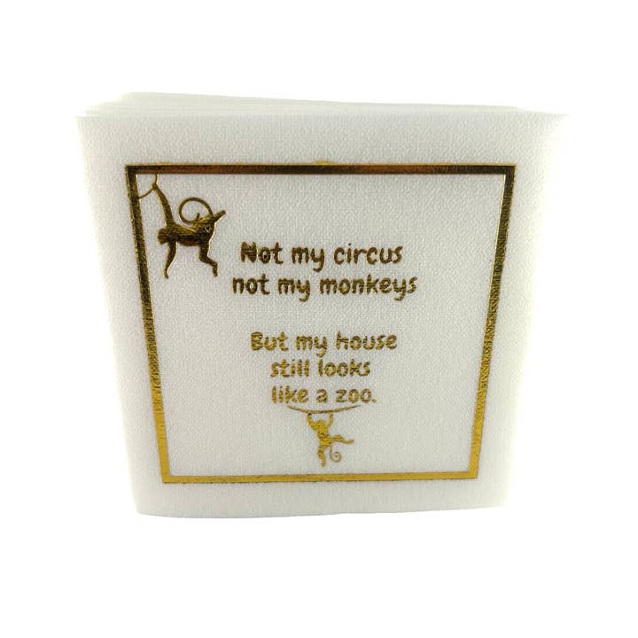Maven Home - Wholesale Disposable Napkin - Linen-Feel Cocktail Napkins, Not My Circus5