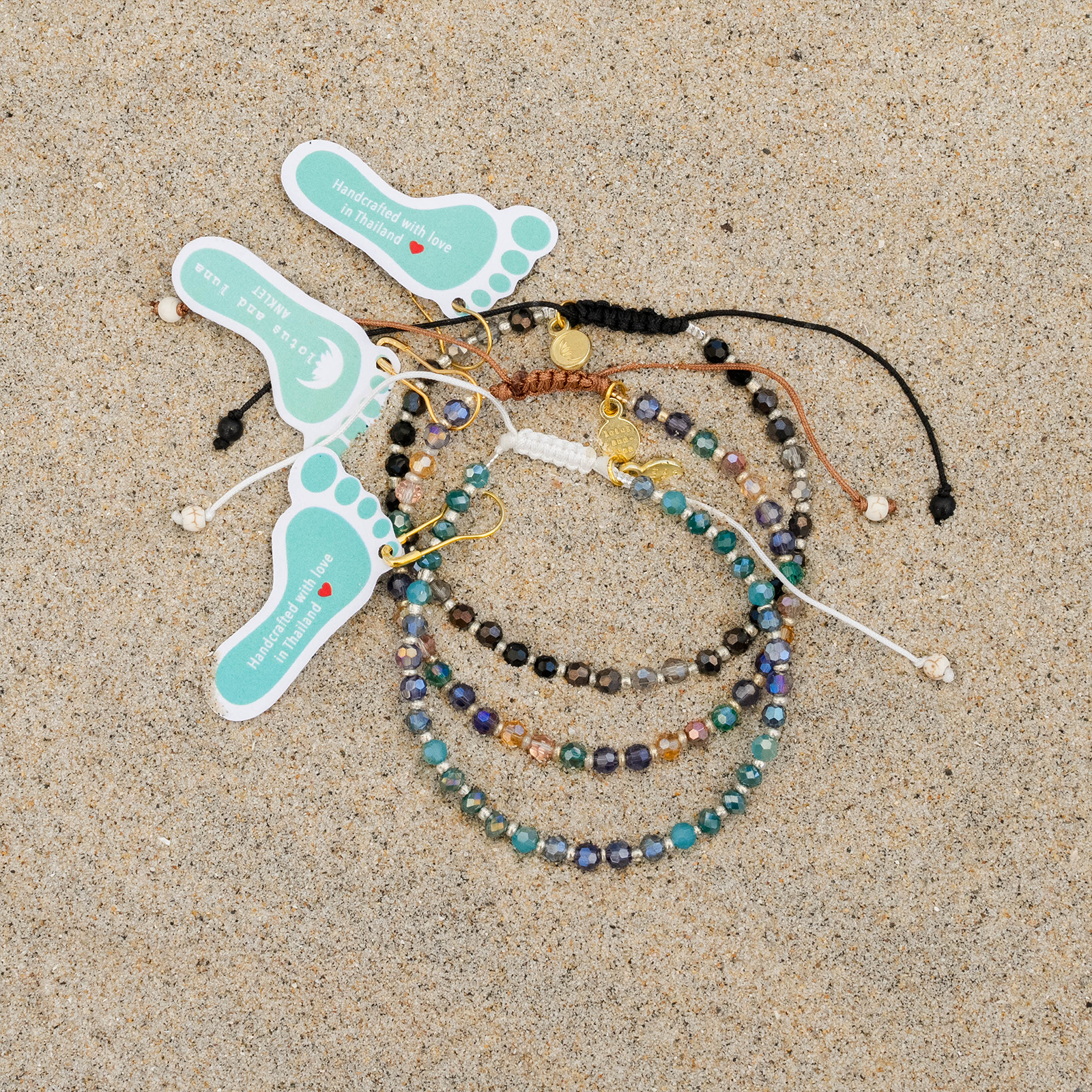 Lotus and Luna - Wholesale Jewelry Set - Shimmer Anklets (10 Pack Assortment)8