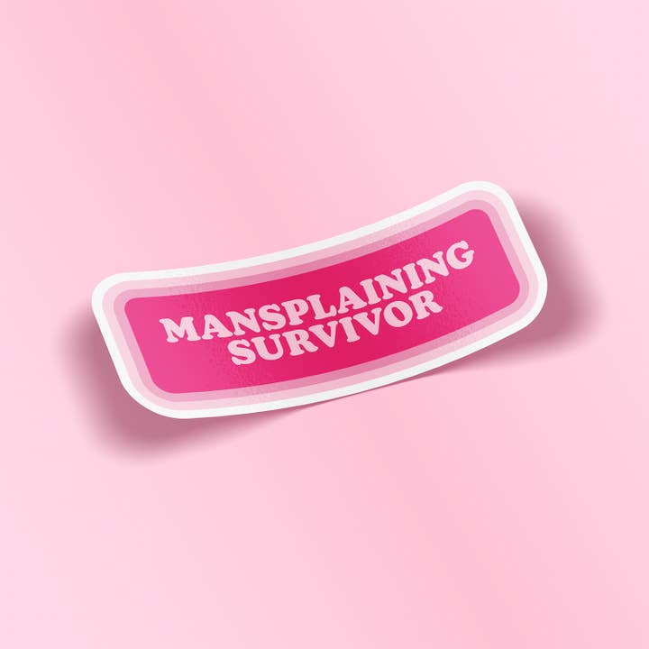 Woman-Owned Wallet - Wholesale Sticker - Mansplaining Survivor Sticker1