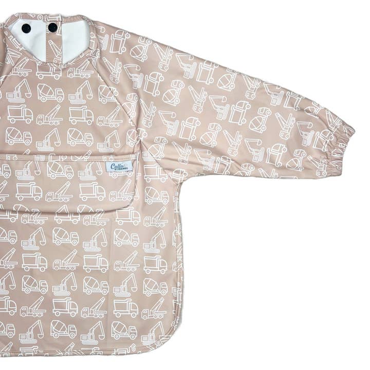 Calla & Friends - Wholesale Bib - Baby - The Grayson Long Sleeve Bib - Construction