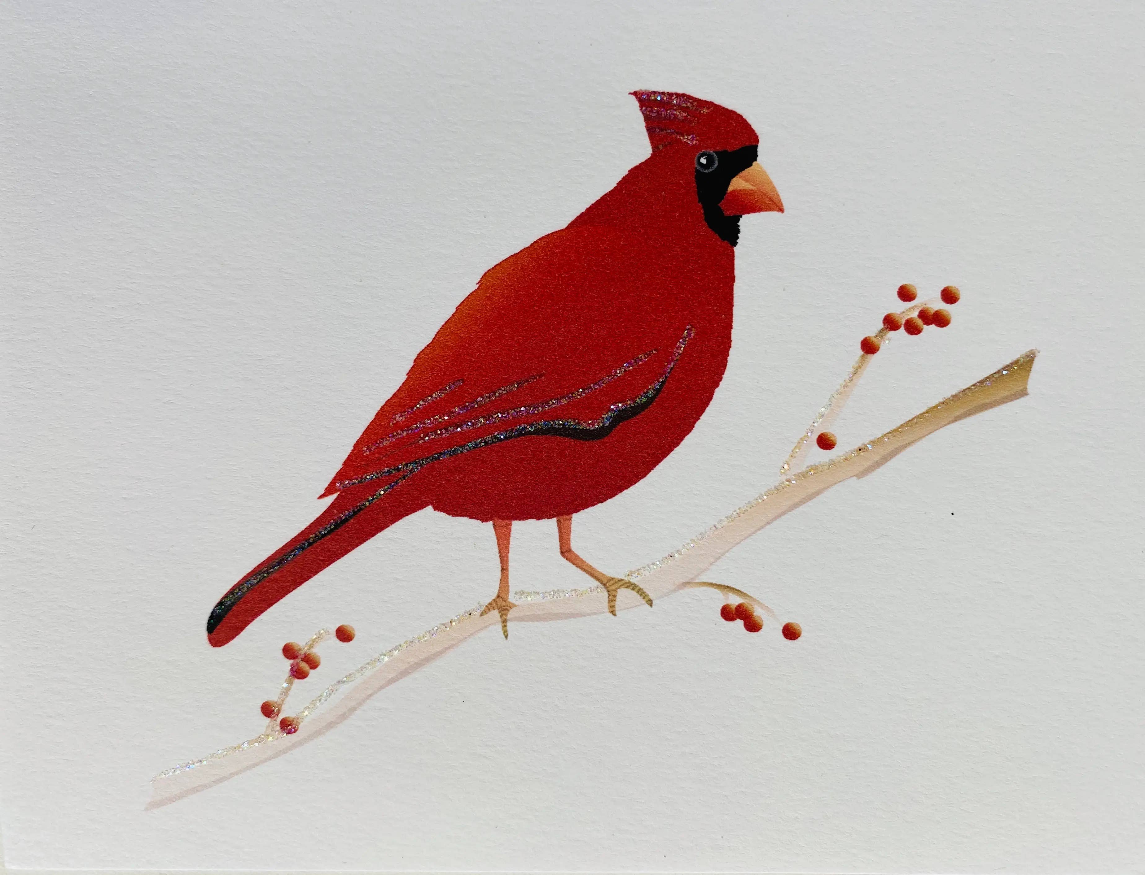 Studio Daedre - Wholesale Stationery/Notecard Set - Cardinal Bird - Boxed Note Cards0