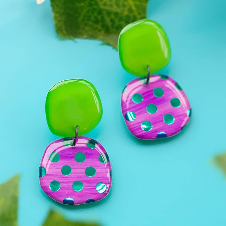 Polka Dot Mini Statement Earrings - Handmade to Order for wholesale by Naoi