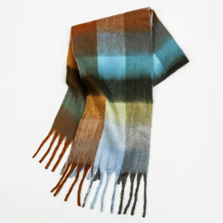 MKS America - Wholesale Scarf - Women's - Colorful Plaid Scarf Shawl Scarf17