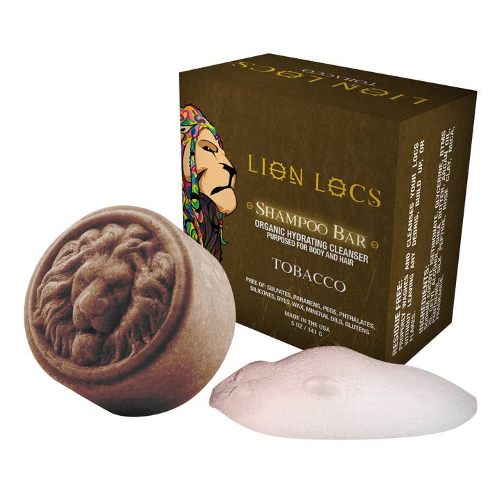 Lion Locs Tobacco 3 In 1 Shampoo Bar for Skin & Hair for wholesale by Lion Locs LLC