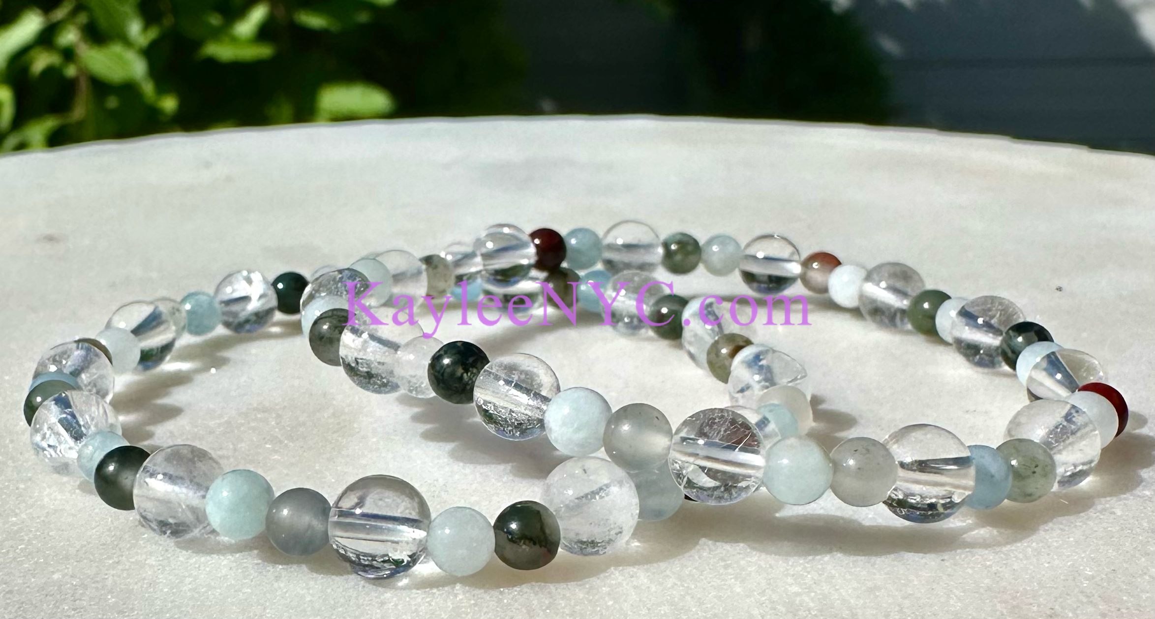 KayleeNYC - Wholesale Beaded Bracelet - Natural Crystal Aries Zodiac Stretch Bracelet2