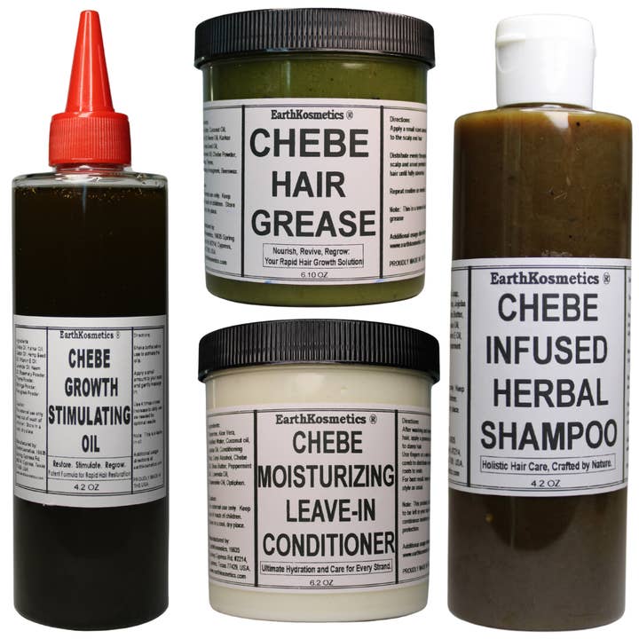 Alopecia & Bald Spot Repair Kit (Shampoo/Conditioner/Grease/GrowthStimOil) for wholesale by Earthkosmetics